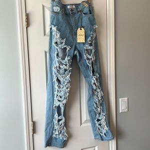 High waisted Boyfriend Jeans